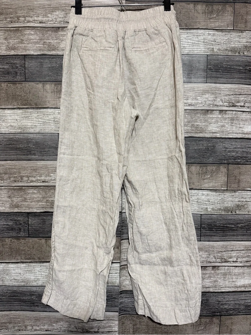 Quince 100% European Linen Wide Leg Pants Flax Beige Women’s XS (Inseam 27)